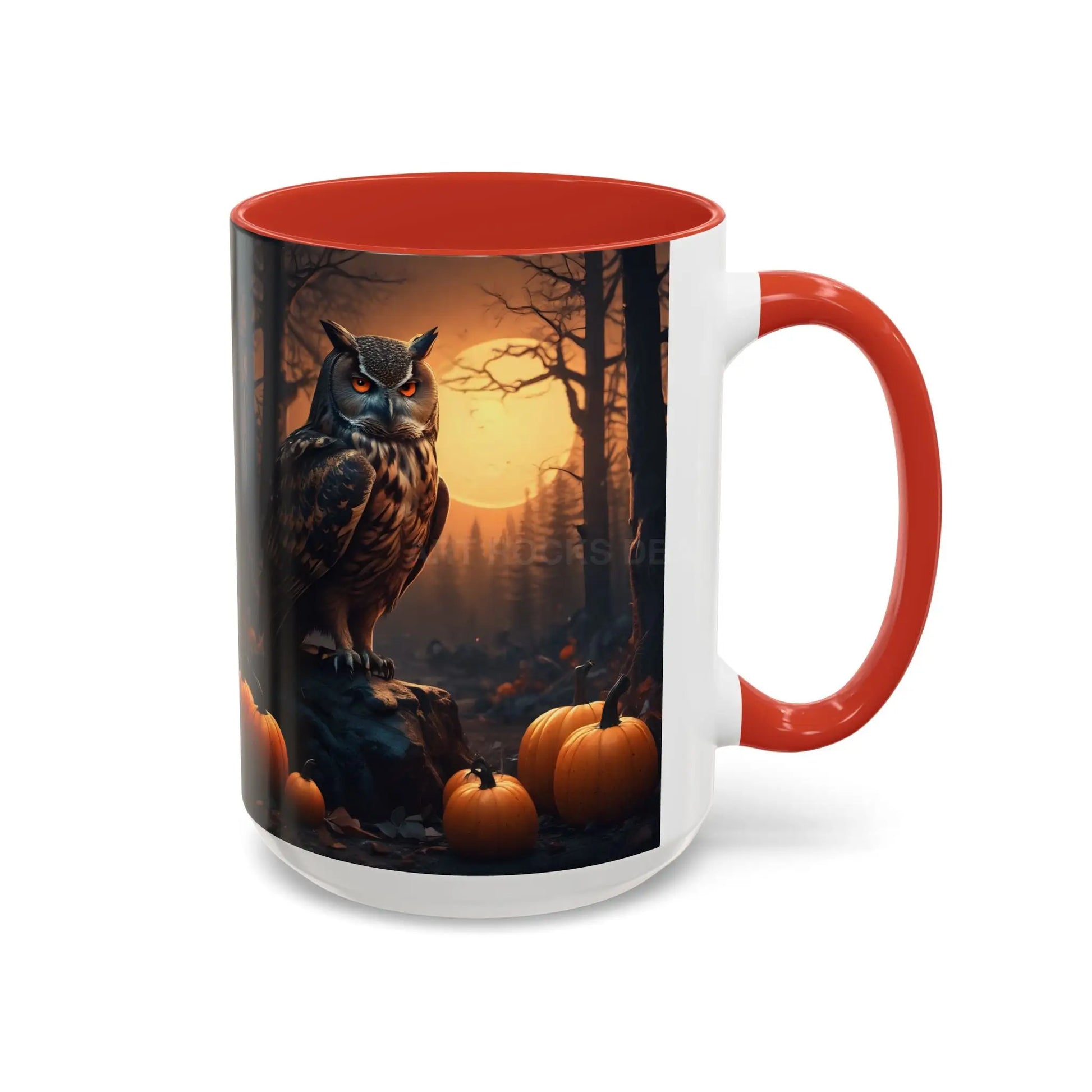 Halloween Owl Coffee Mug — Spooky Pumpkin Forest Accent Mug (11/15oz) - Mug