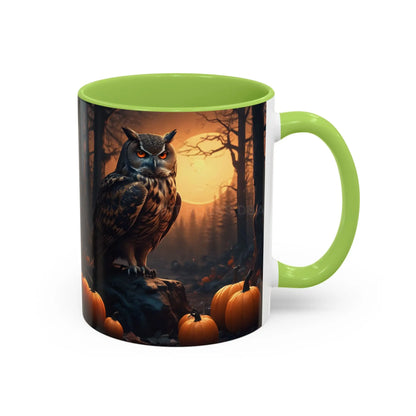 Halloween Owl Coffee Mug — Spooky Pumpkin Forest Accent Mug (11/15oz) - Mug