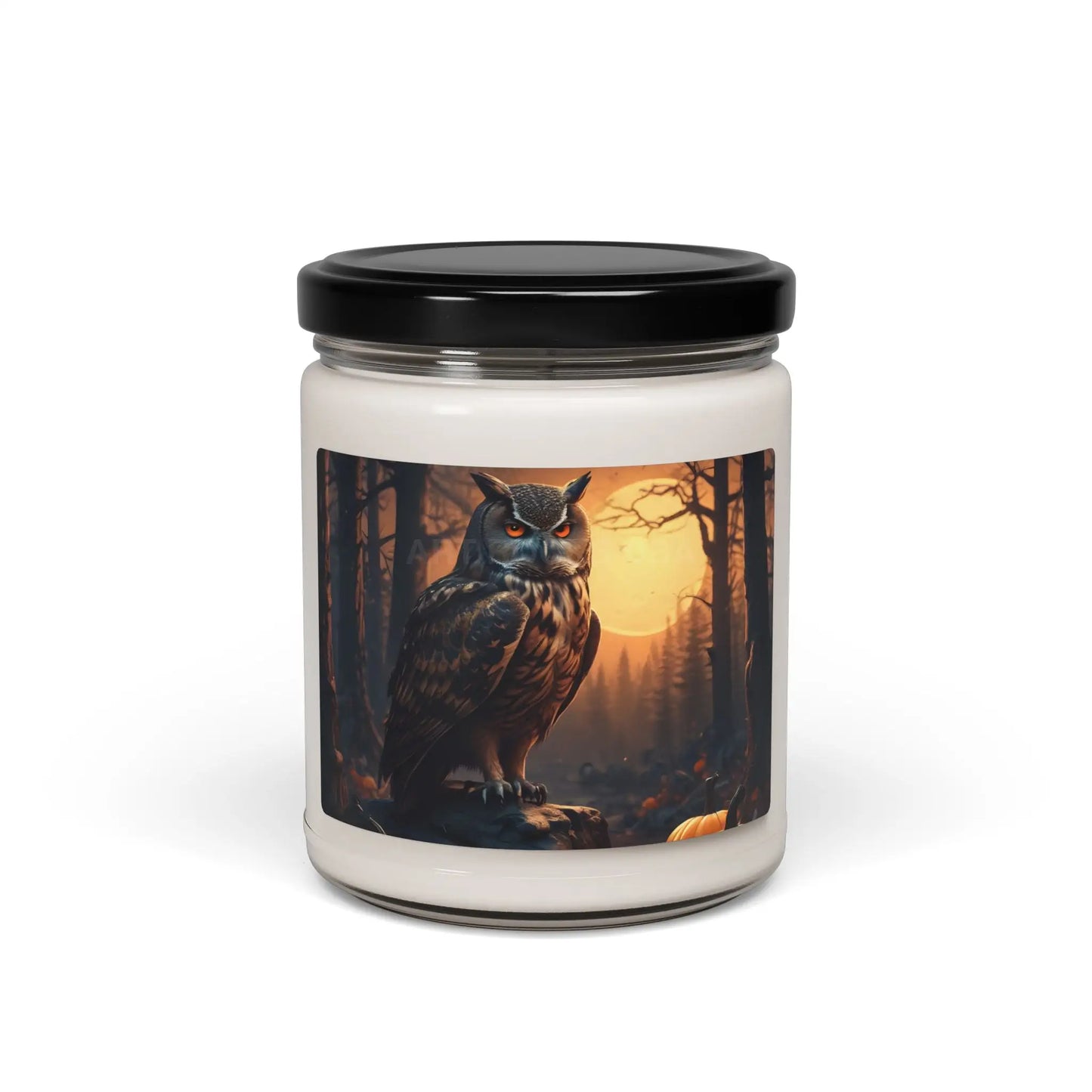 Halloween Owl Scented Soy Candle | Cozy Home Decor | Relaxation Gift Aromatherapy Candle Woodland Theme Gift for Owl