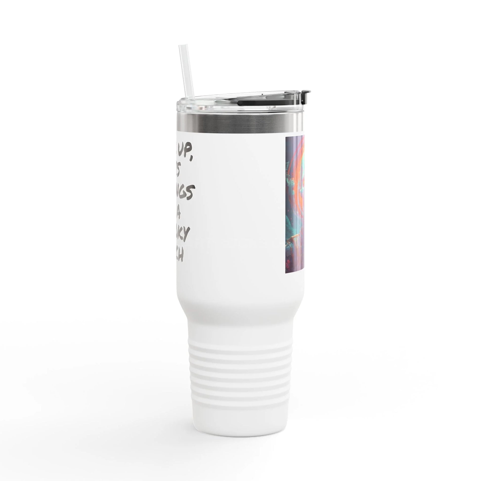 Halloween Skull Insulated Travel Mug 40oz - Perfect for Road Trips Gift for Coffee Lovers Fun Skull Design Eco-Friendly