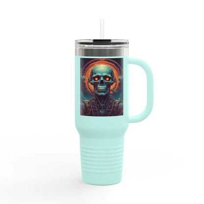 Halloween Skull Insulated Travel Mug 40oz - Perfect for Road Trips Gift for Coffee Lovers Fun Skull Design Eco-Friendly