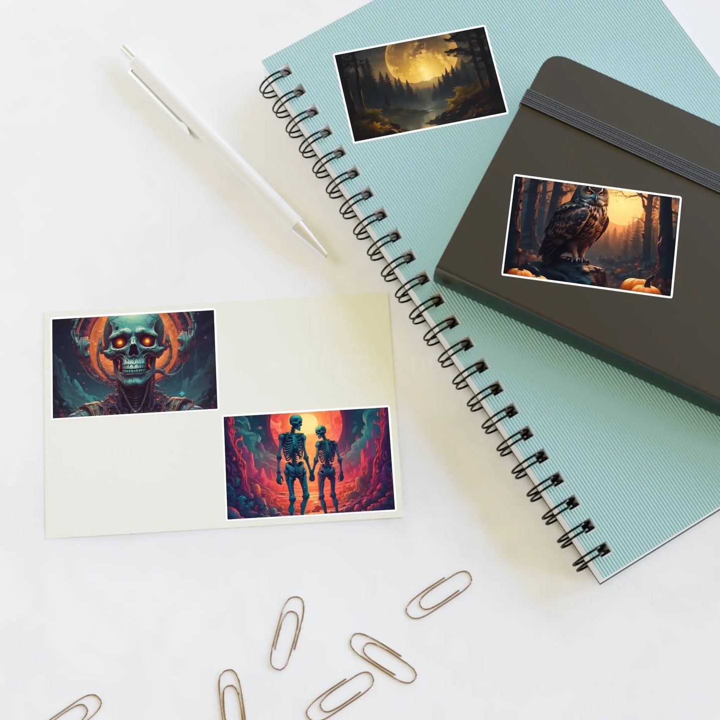 Halloween Sticker Sheets Halloween Decor Dark Art Vinyl Decor Art Journal Supplies Scrapbooking Stickers Macbook Decals