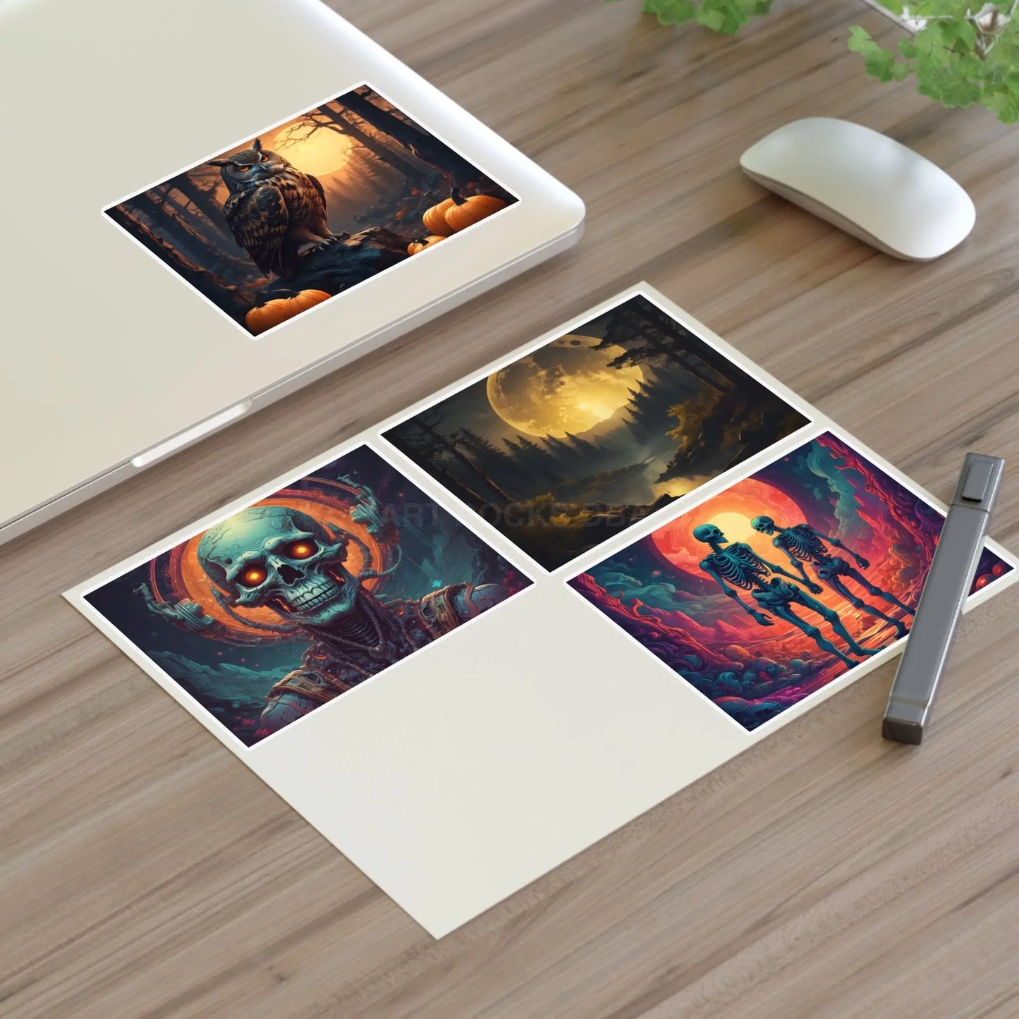 Halloween Sticker Sheets Halloween Decor Dark Art Vinyl Decor Art Journal Supplies Scrapbooking Stickers Macbook Decals