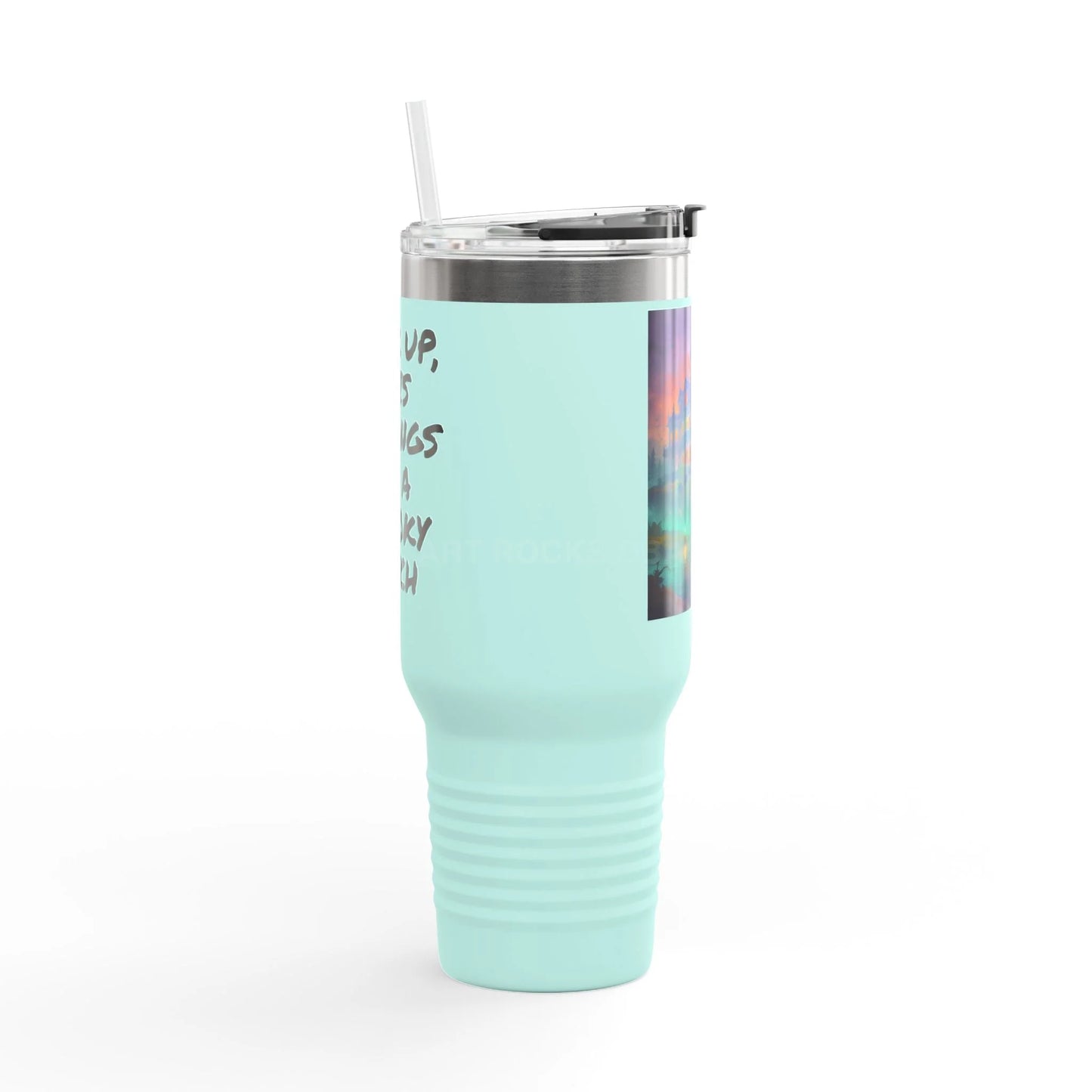 Haunted House Insulated Travel Mug - 40oz Adventure Cup for Coffee Lovers Motivational Travel Tumbler Perfect Gift