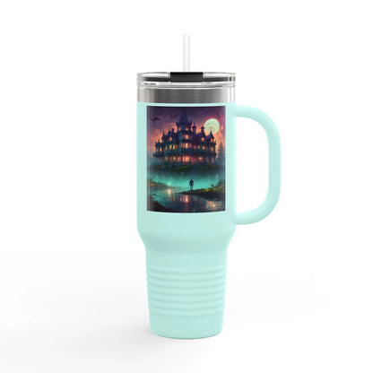 Haunted House Insulated Travel Mug - 40oz Adventure Cup for Coffee Lovers Motivational Travel Tumbler Perfect Gift