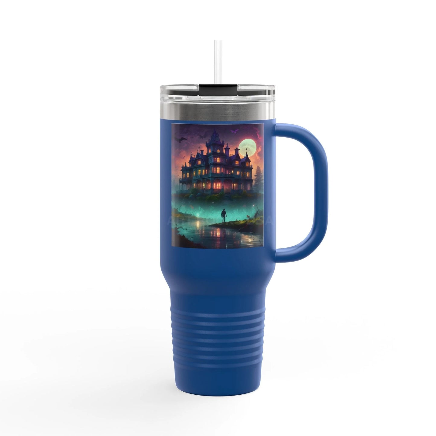 Haunted House Insulated Travel Mug - 40oz Adventure Cup for Coffee Lovers Motivational Travel Tumbler Perfect Gift