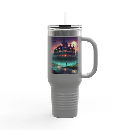 Haunted House Insulated Travel Mug - 40oz Adventure Cup for Coffee Lovers Motivational Travel Tumbler Perfect Gift