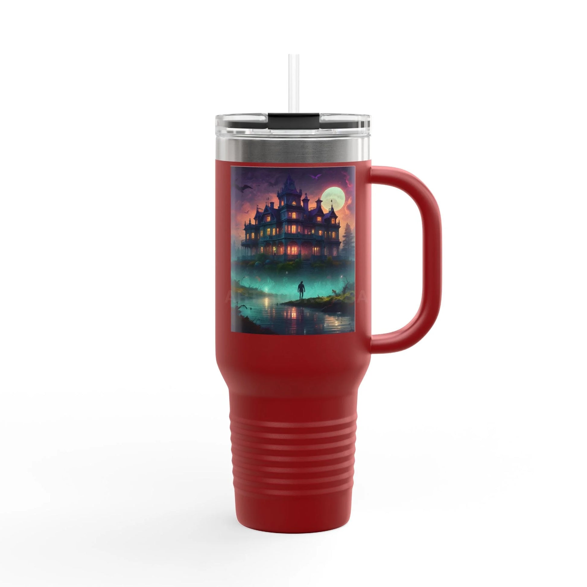 Haunted House Insulated Travel Mug - 40oz Adventure Cup for Coffee Lovers Motivational Travel Tumbler Perfect Gift