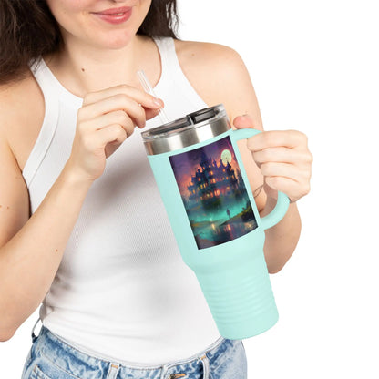 Haunted House Insulated Travel Mug - 40oz Adventure Cup for Coffee Lovers Motivational Travel Tumbler Perfect Gift