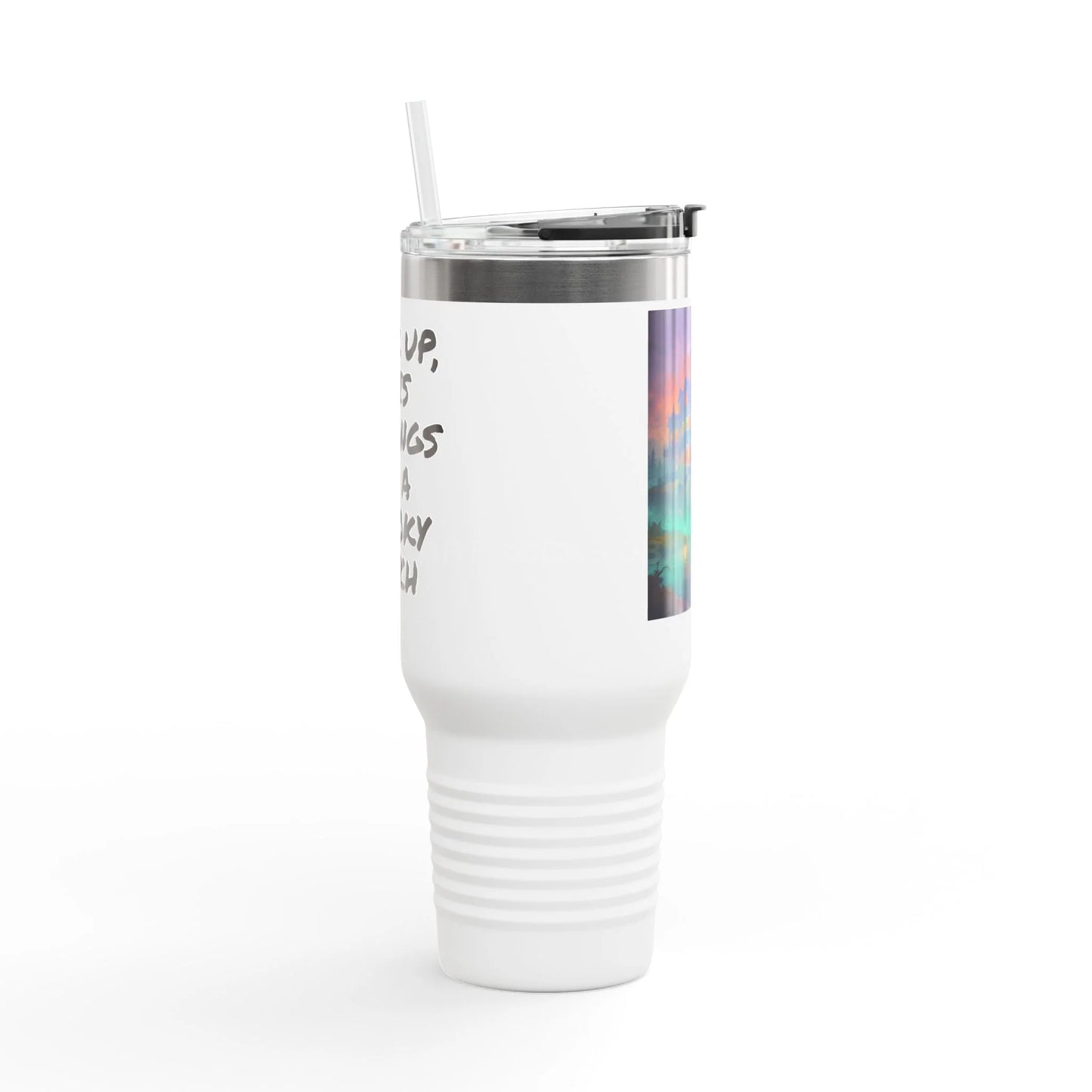 Haunted House Insulated Travel Mug - 40oz Adventure Cup for Coffee Lovers Motivational Travel Tumbler Perfect Gift