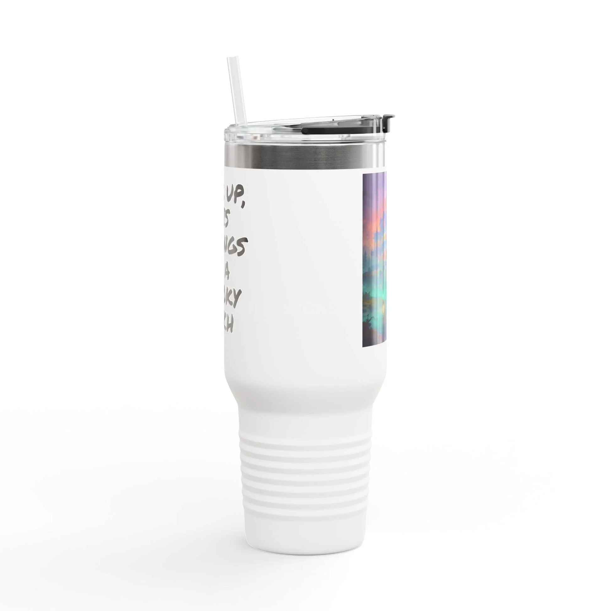 Haunted House Insulated Travel Mug - 40oz Adventure Cup for Coffee Lovers Motivational Travel Tumbler Perfect Gift