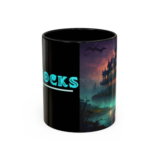 Haunted Mansion Coffee Mug — Spooky Gothic Castle Accent Mug - 11oz / Black - Mug