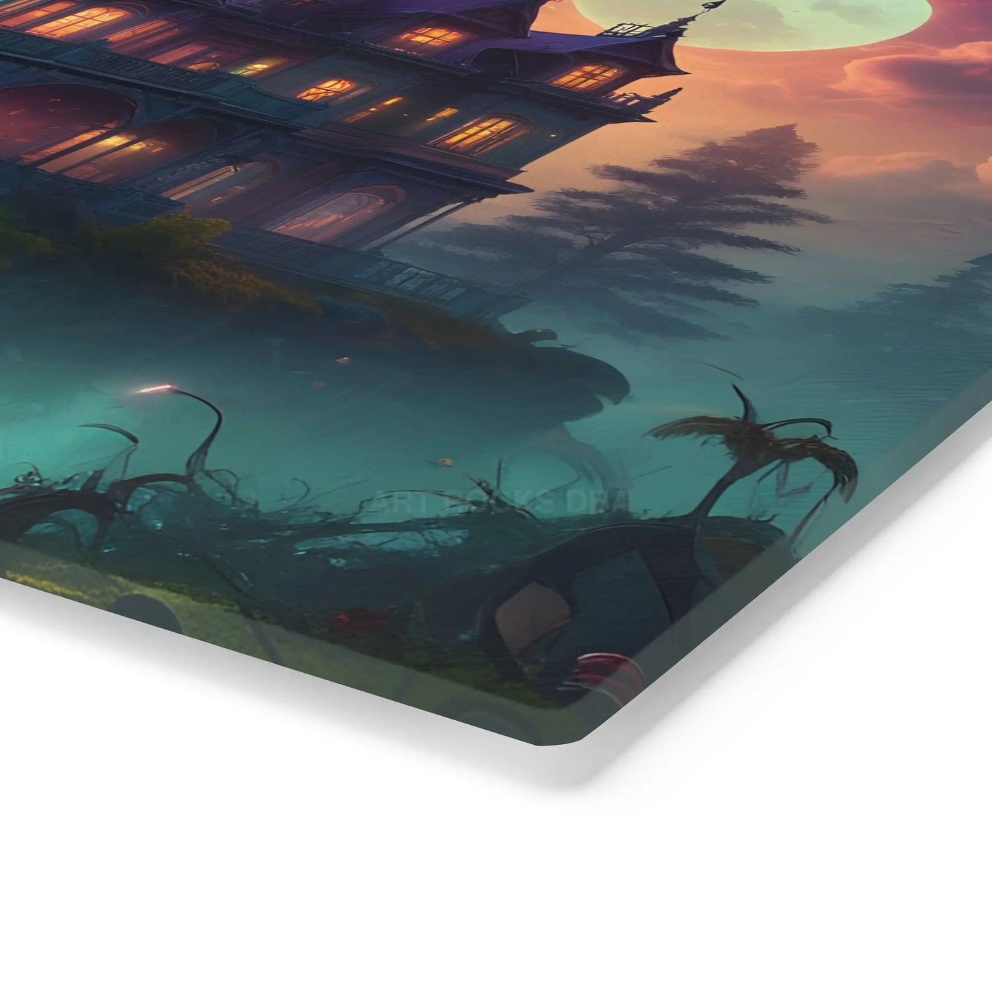 Haunted Mansion Cutting Board — Spooky Halloween Kitchen Decor - Home Decor