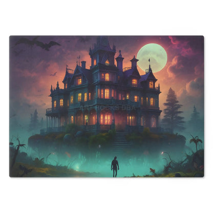 Haunted Mansion Cutting Board — Spooky Halloween Kitchen Decor - Home Decor