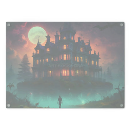 Haunted Mansion Cutting Board — Spooky Halloween Kitchen Decor - Home Decor