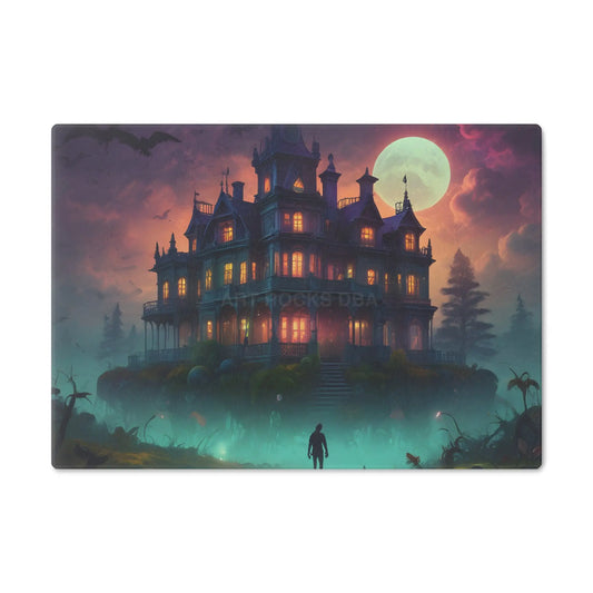 Haunted Mansion Cutting Board — Spooky Halloween Kitchen Decor - Small - Home Decor