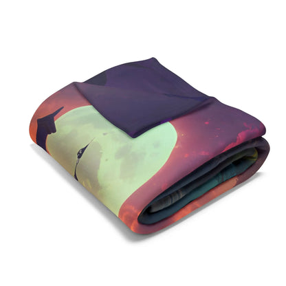 Haunted Mansion in Lagoon Arctic Fleece Blanket Cozy Throw for Halloween Home Decor Gift for Cold Nights Ghostly Vibes