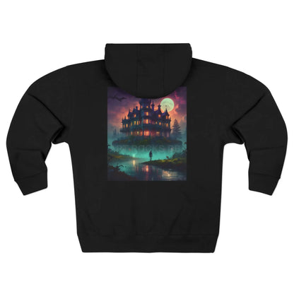 Haunted Mansion Moonlit Zip-Up Hoodie - XS / Black - Hoodie