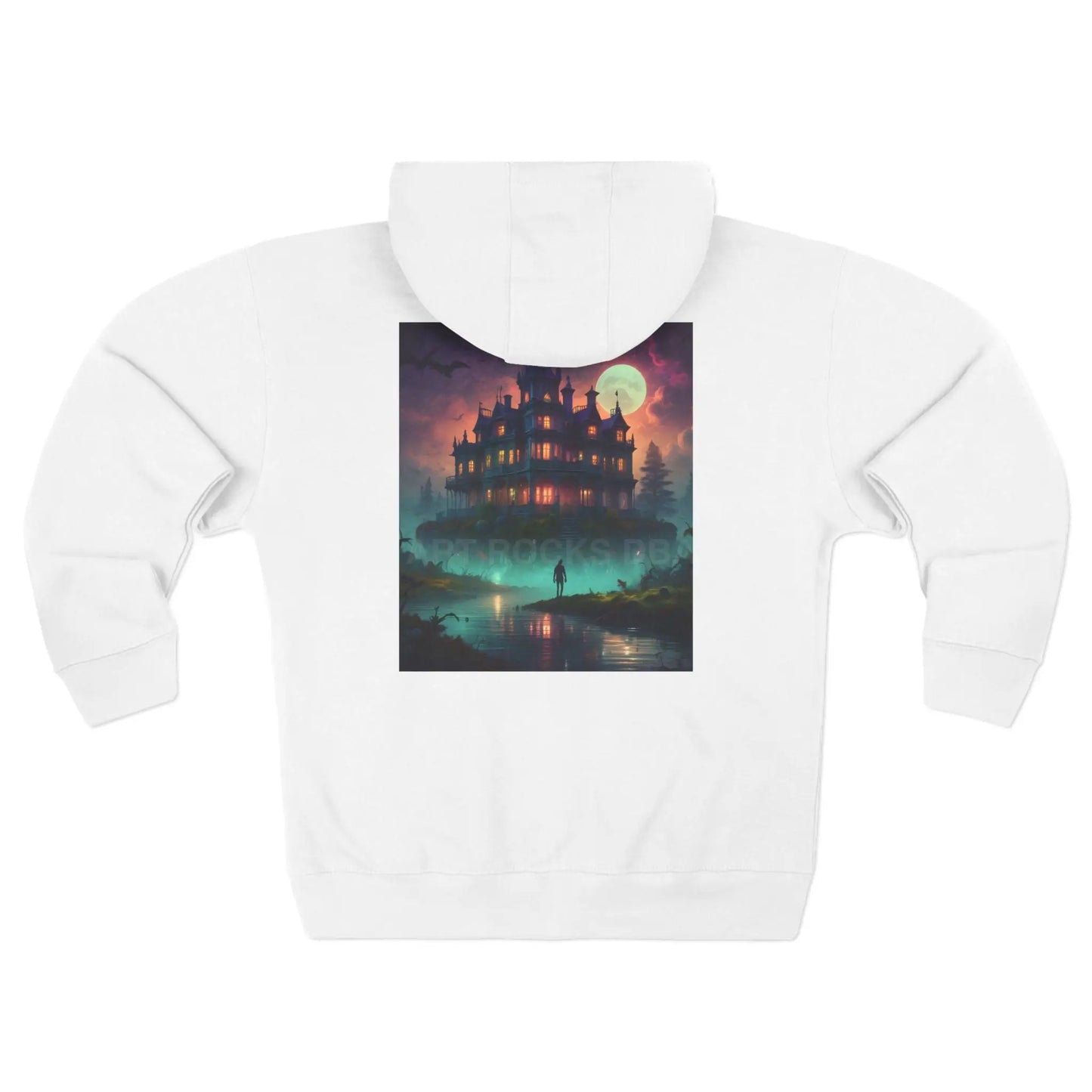 Haunted Mansion Moonlit Zip-Up Hoodie - XS / White - Hoodie