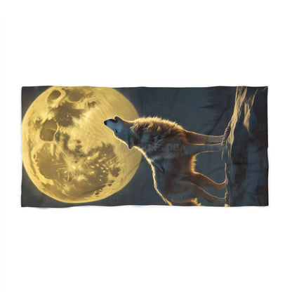 Howling Wolf Beach Towel - Home Decor