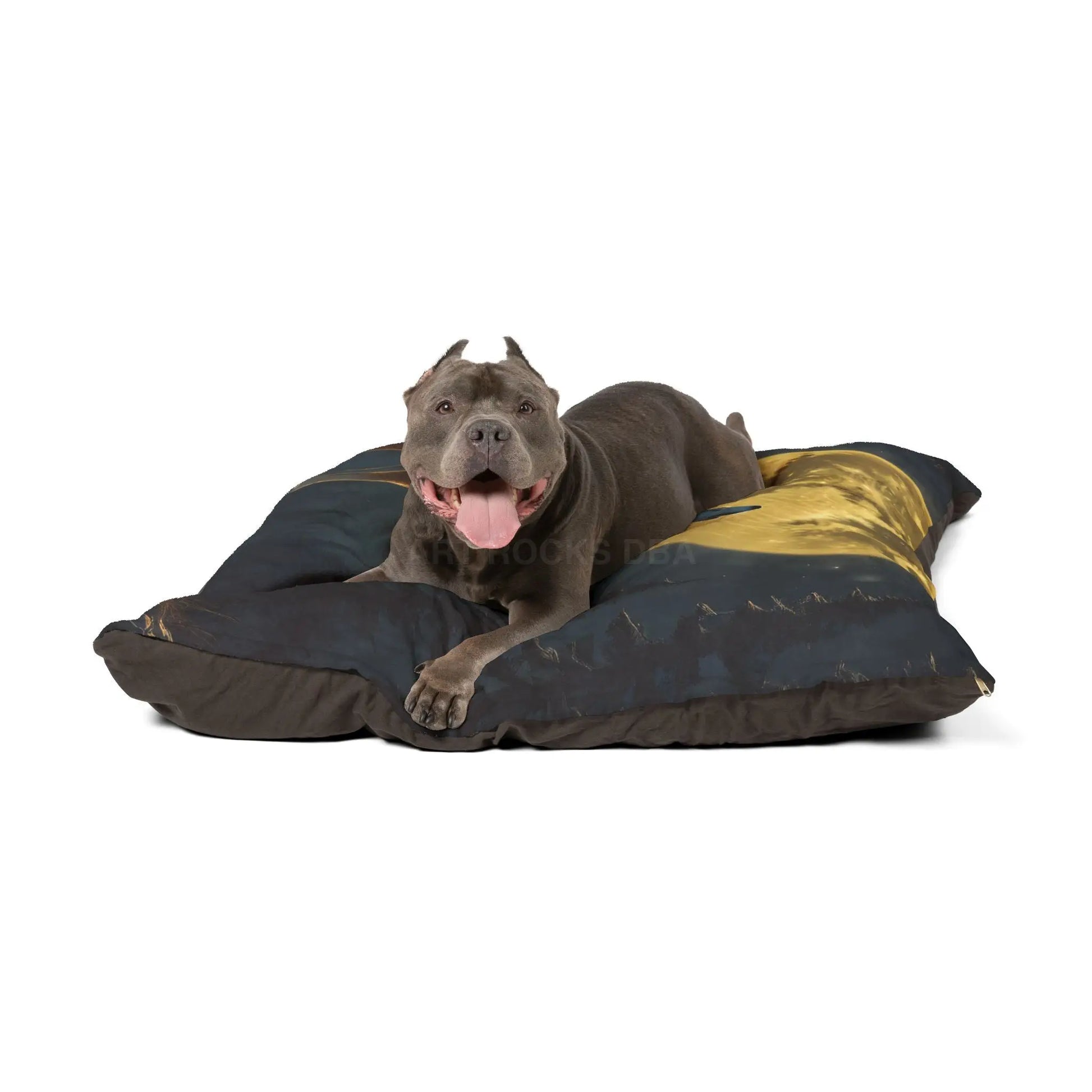 Howling Wolf Moon Pet Bed — Plush Dog & Cat Pillow with Full Moon Forest Design - Pets