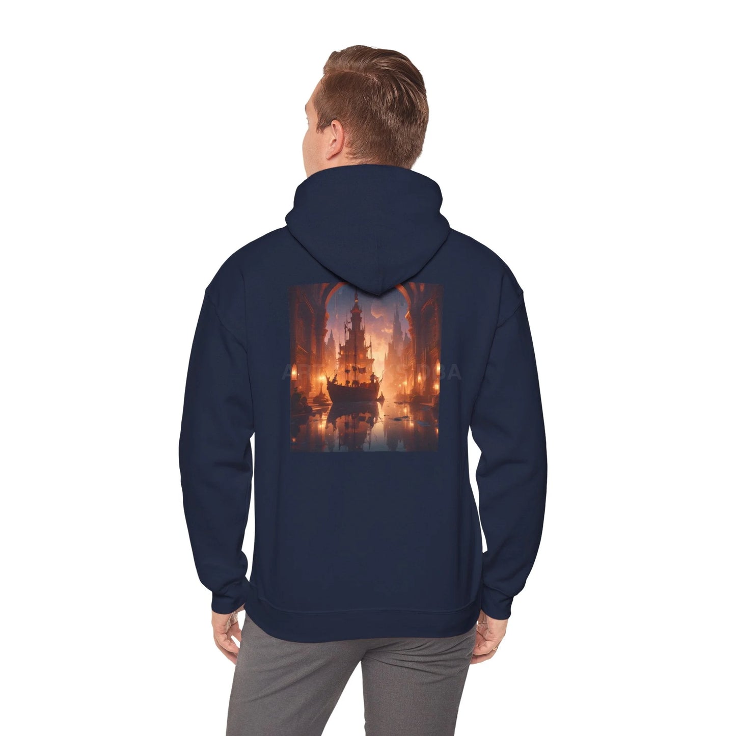 Indoor Ship Heavy Blend Hoodie - Cozy Sweatshirt for Art Lovers Gift for Artists Creative Lounge Wear Perfect for Art