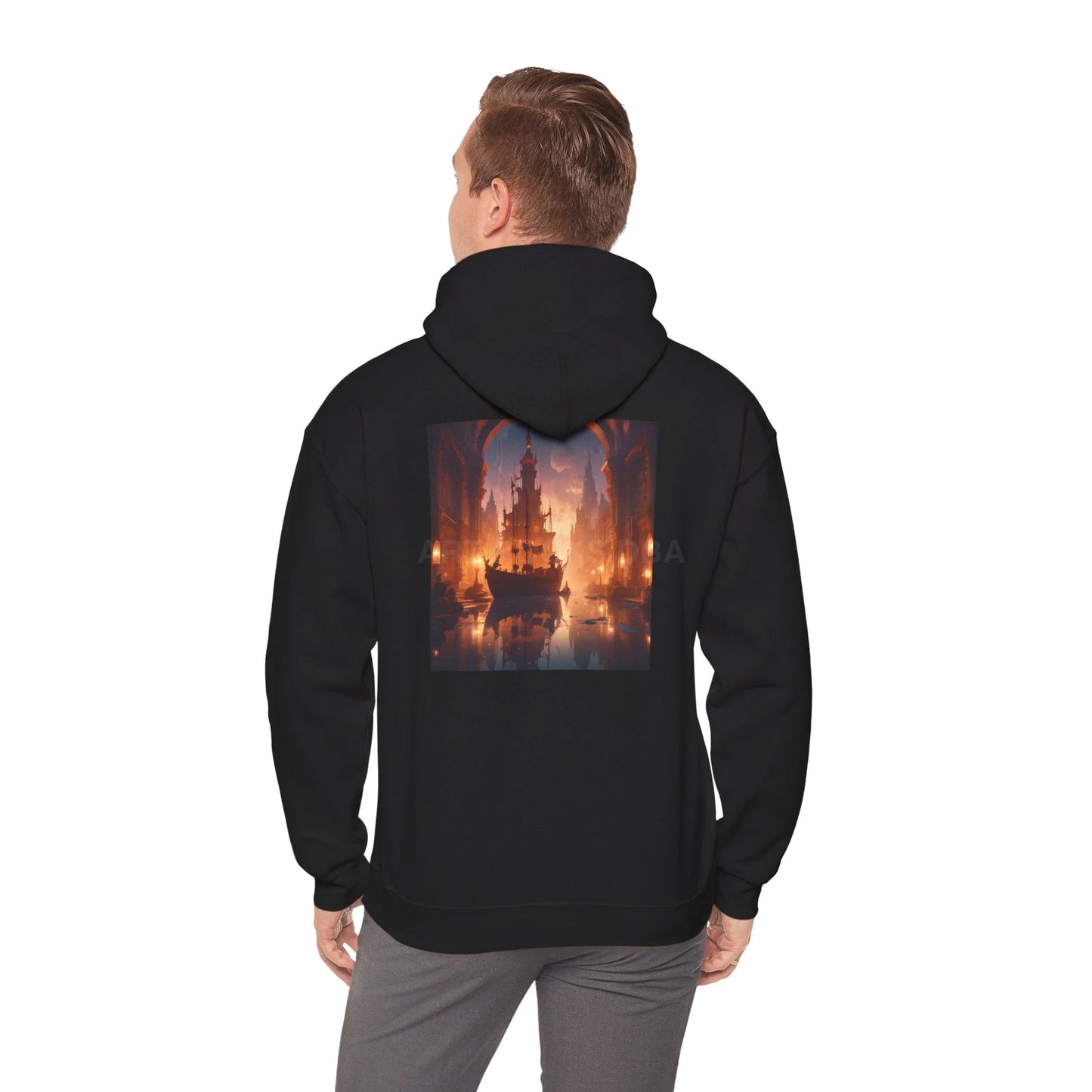 Indoor Ship Heavy Blend Hoodie - Cozy Sweatshirt for Art Lovers Gift for Artists Creative Lounge Wear Perfect for Art