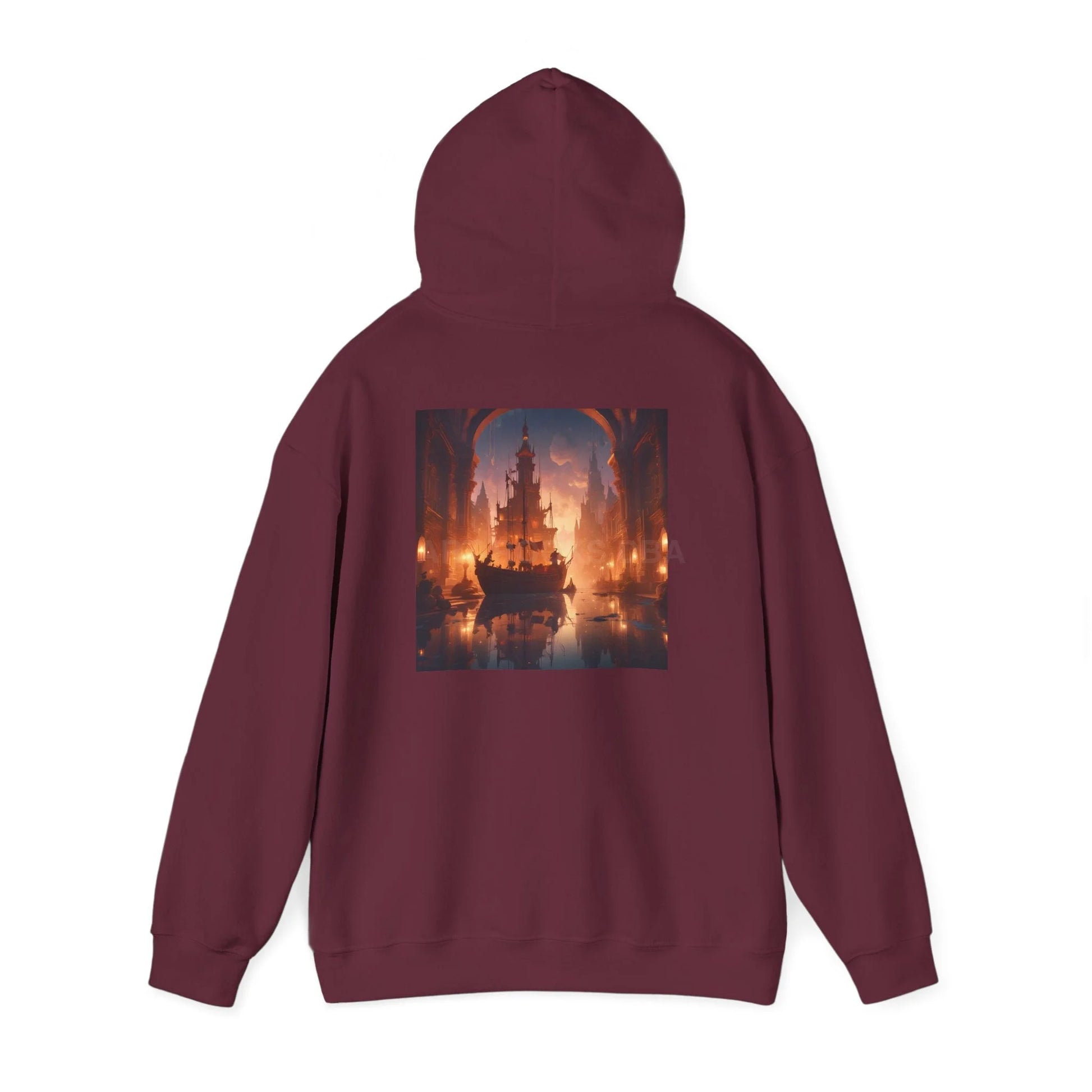 Indoor Ship Heavy Blend Hoodie - Cozy Sweatshirt for Art Lovers Gift for Artists Creative Lounge Wear Perfect for Art