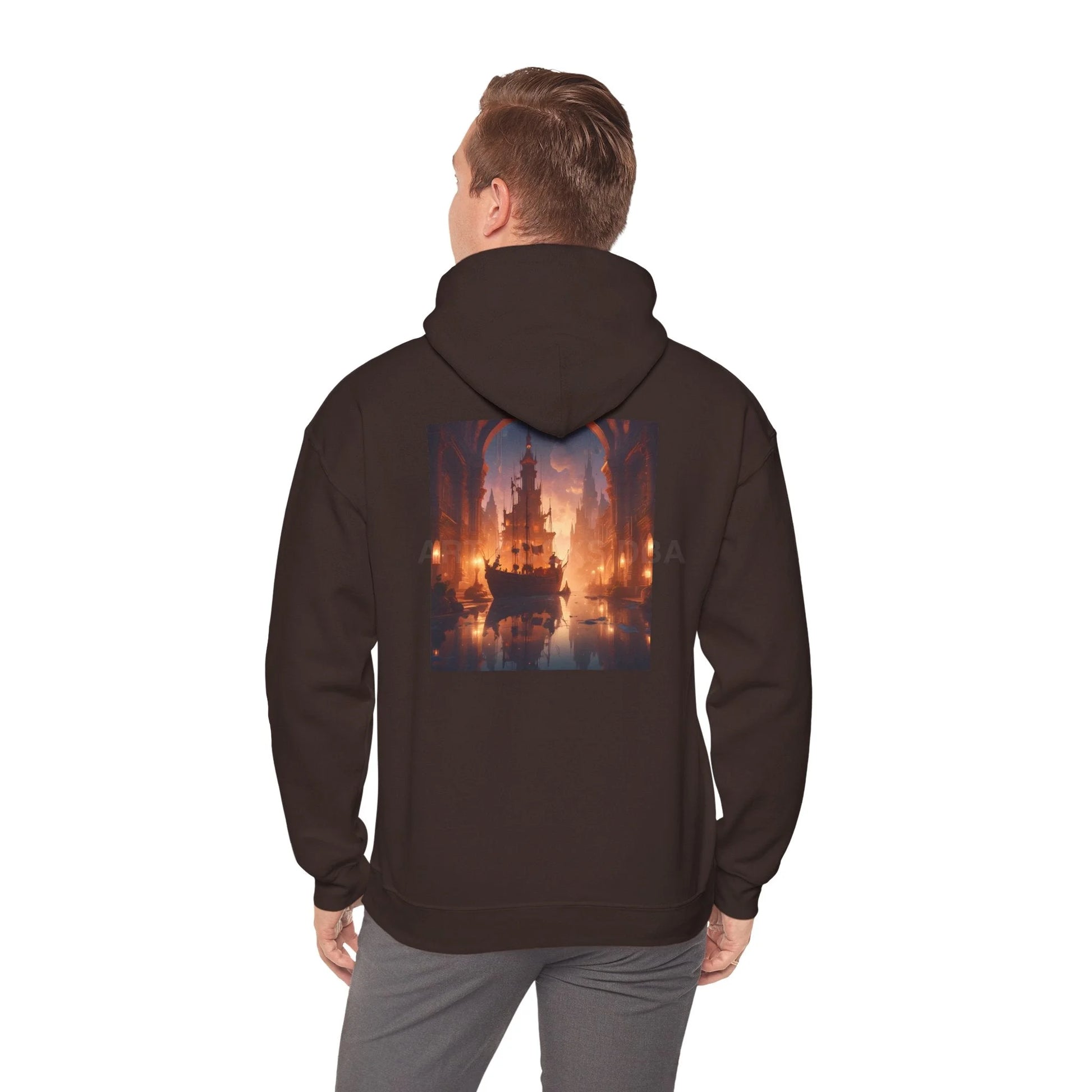 Indoor Ship Heavy Blend Hoodie - Cozy Sweatshirt for Art Lovers Gift for Artists Creative Lounge Wear Perfect for Art