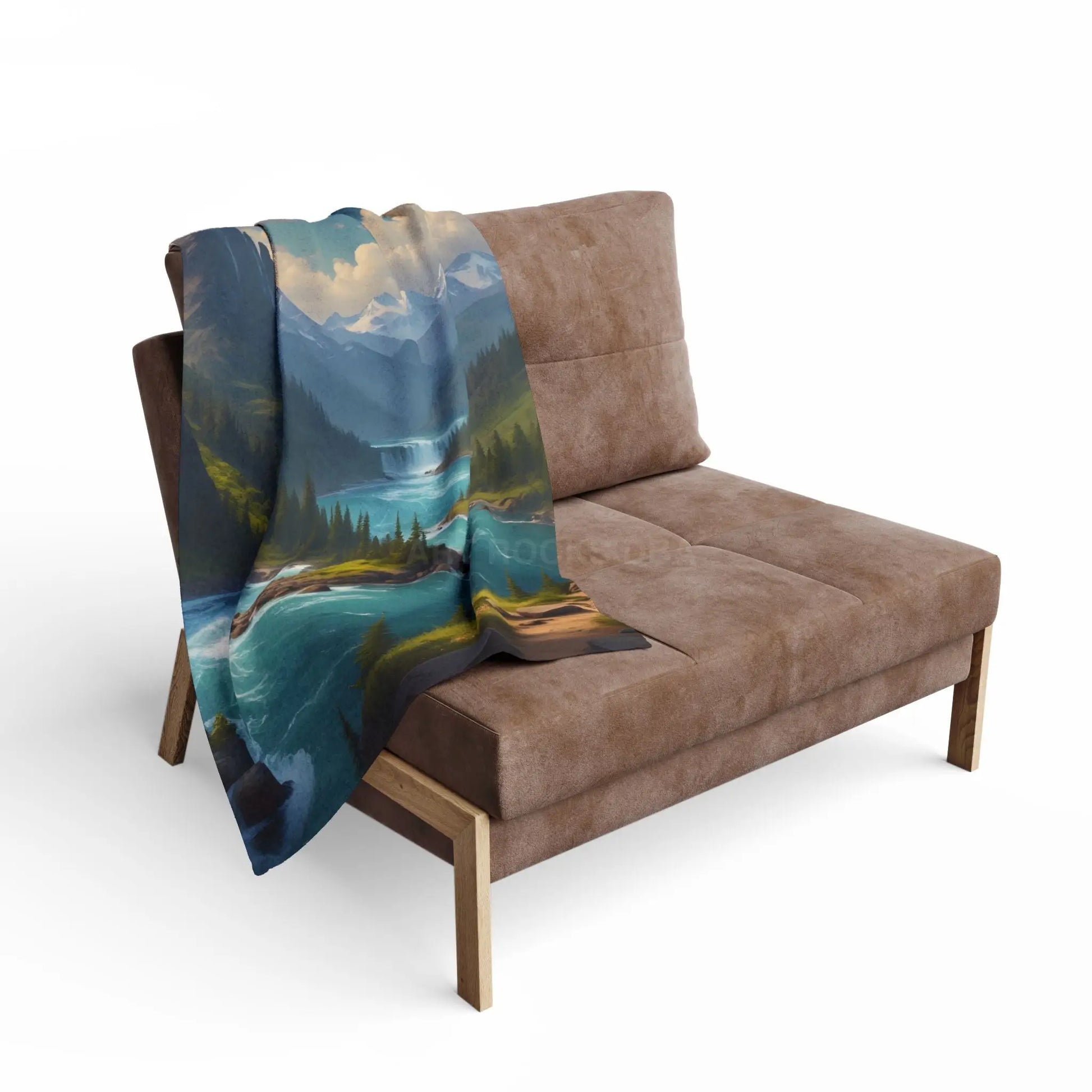 Island in the River Arctic Fleece Blanket - Home Decor