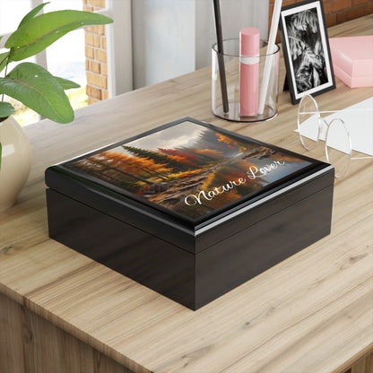 Jewelry Box — ’Nature Lover’ Autumn River Keepsake Box - Home Decor