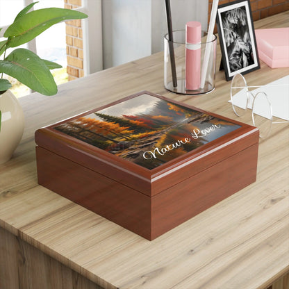 Jewelry Box — ’Nature Lover’ Autumn River Keepsake Box - Home Decor