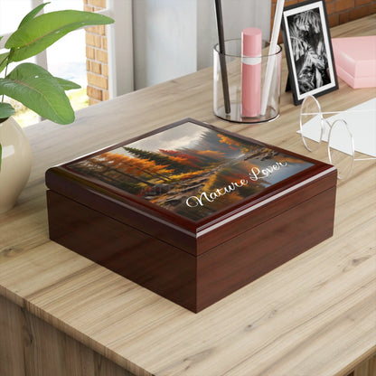 Jewelry Box — ’Nature Lover’ Autumn River Keepsake Box - Home Decor