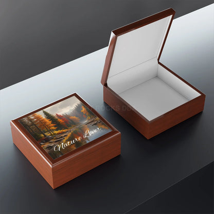 Jewelry Box — ’Nature Lover’ Autumn River Keepsake Box - Home Decor