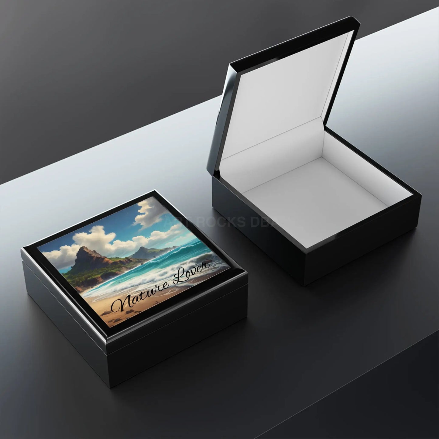 Jewelry Box — Nature Lover Beach Scene Jewelry Keepsake Box - Home Decor