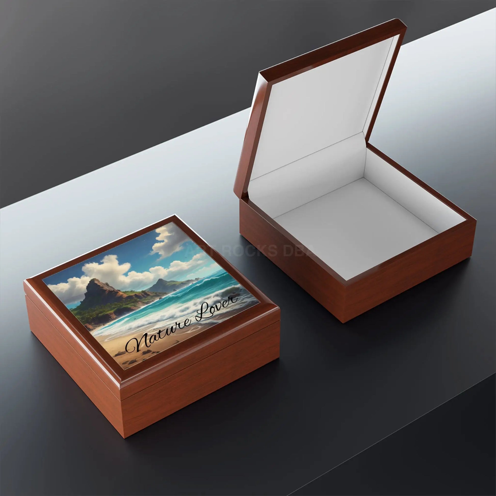 Jewelry Box — Nature Lover Beach Scene Jewelry Keepsake Box - Home Decor