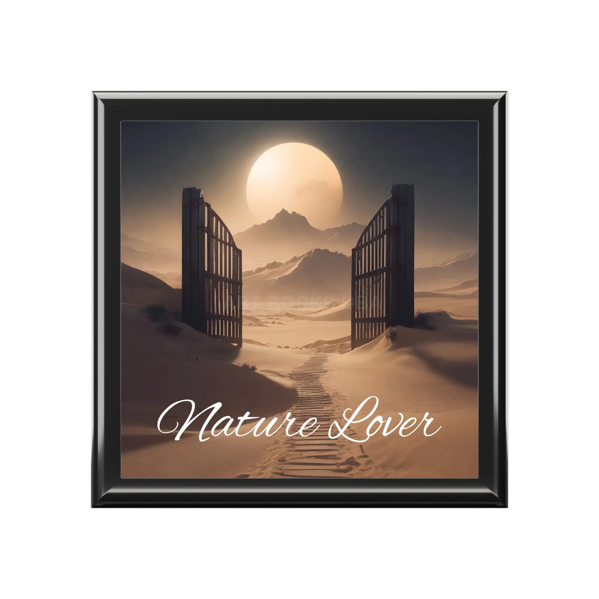 Jewelry Box — ’Nature Lover’ Moonlit Desert Keepsake Box - Ebony Black / One size - Home Decor