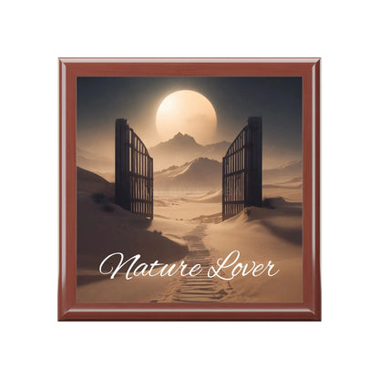 Jewelry Box — ’Nature Lover’ Moonlit Desert Keepsake Box - Golden Oak / One size - Home Decor