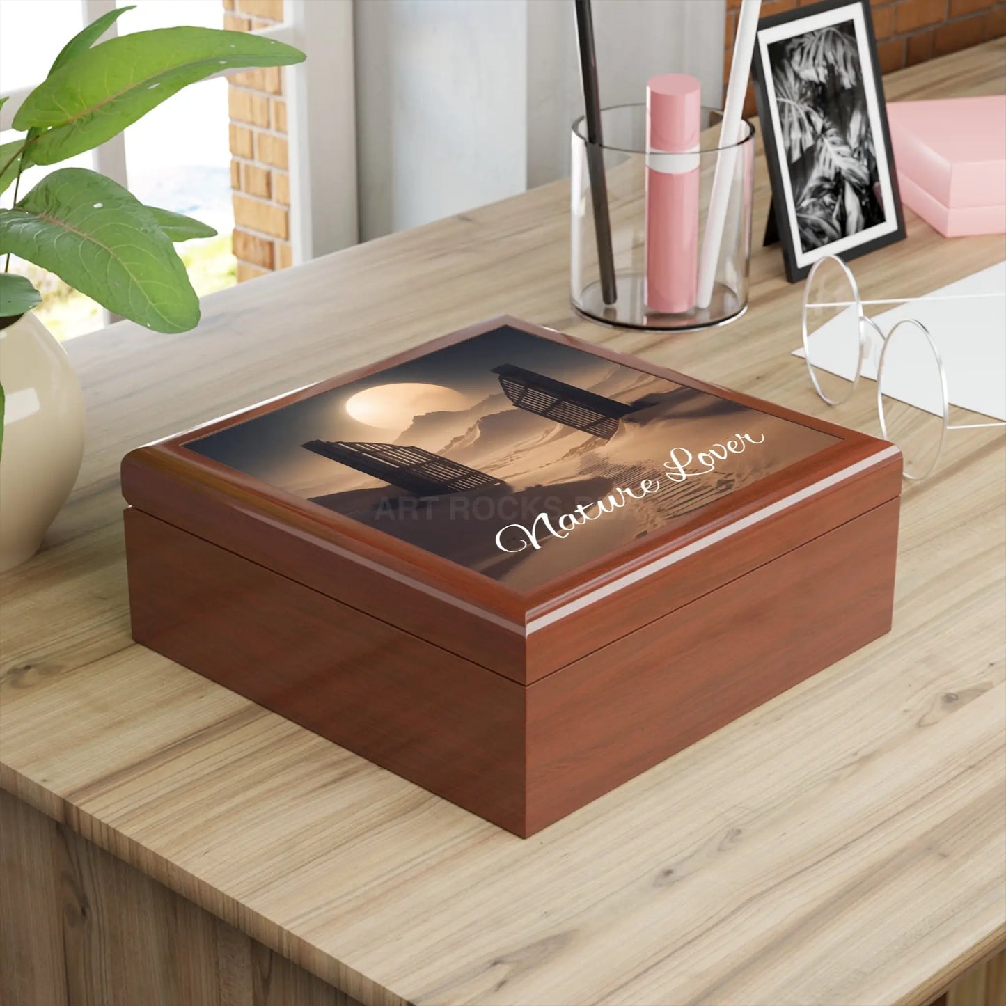 Jewelry Box — ’Nature Lover’ Moonlit Desert Keepsake Box - Home Decor