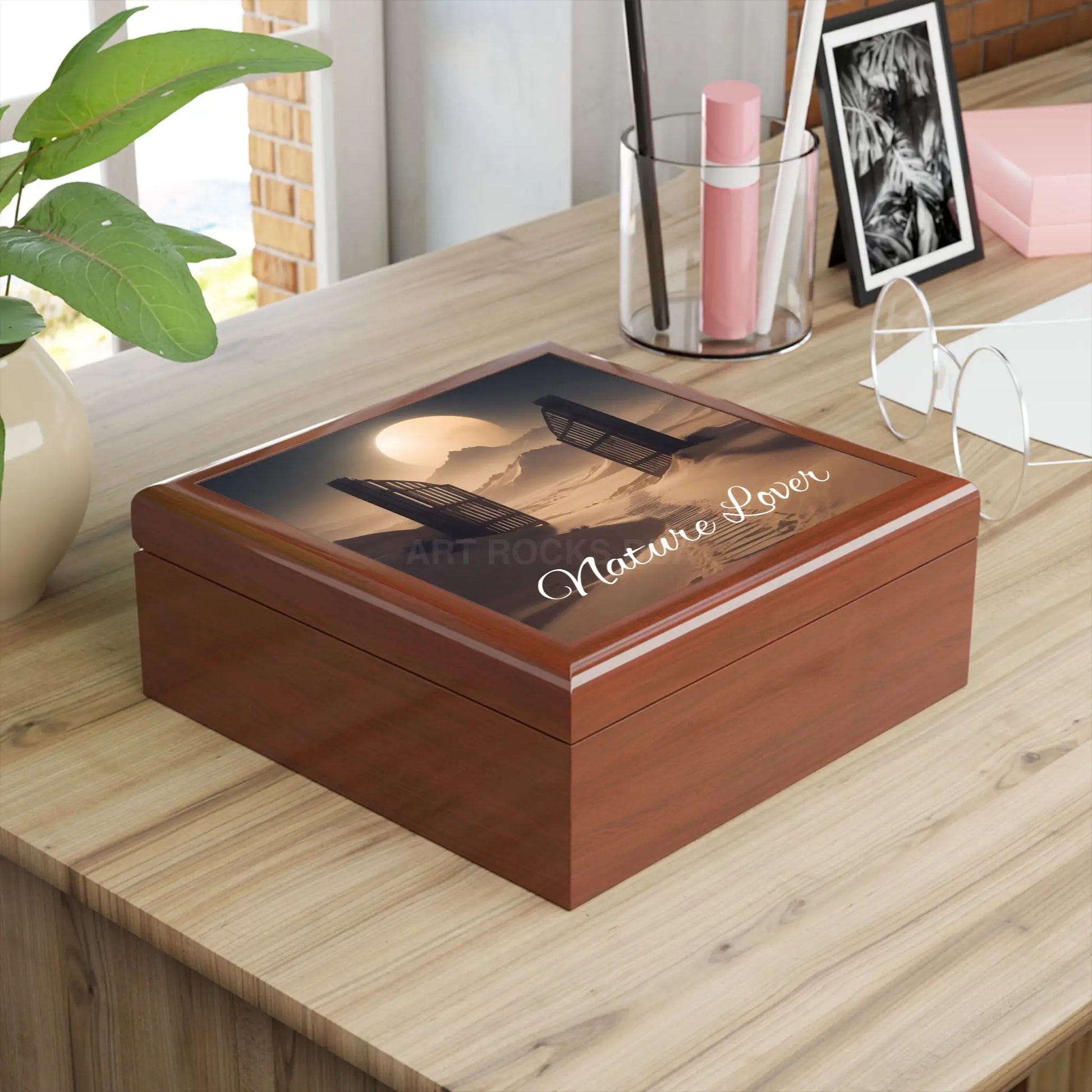 Jewelry Box — ’Nature Lover’ Moonlit Desert Keepsake Box - Home Decor