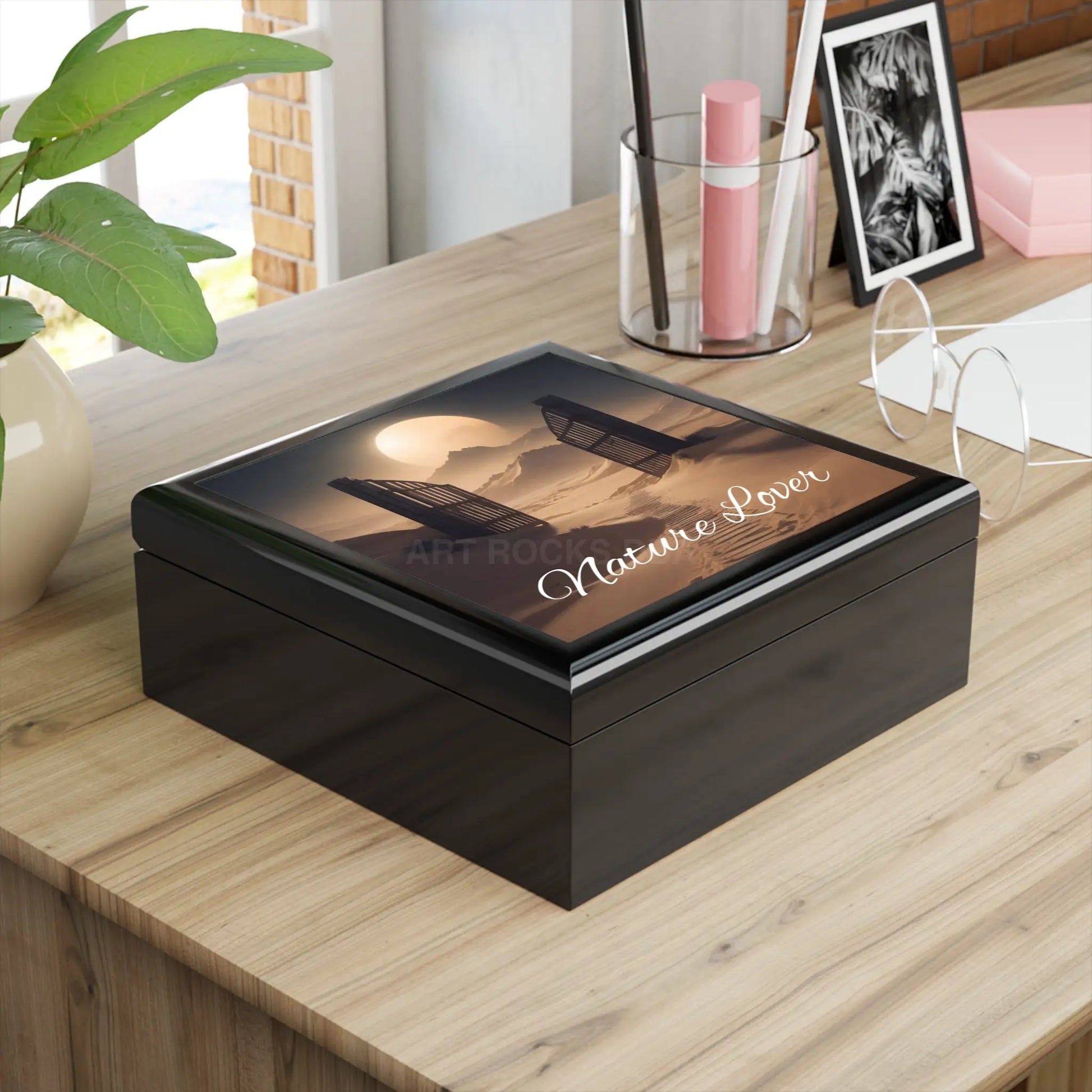 Jewelry Box — ’Nature Lover’ Moonlit Desert Keepsake Box - Home Decor