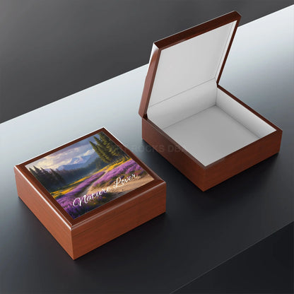 Jewelry Box - Nature Lover Scenic Lavender Field Keepsake Box - Home Decor