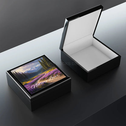 Jewelry Box - Nature Lover Scenic Lavender Field Keepsake Box - Home Decor