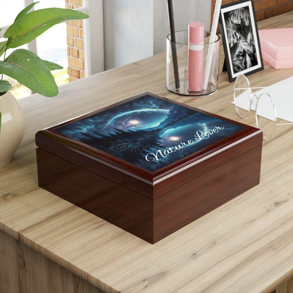 Jewelry Box — ’Nature Lover’ Scenic Moonlit Lake Keepsake Box - Home Decor