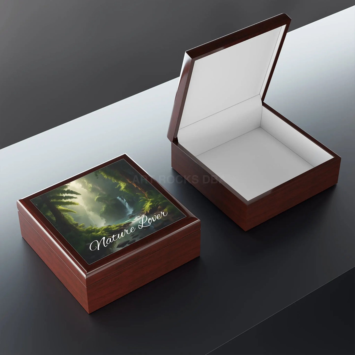 Jewelry Box - Nature Lover Scenic Waterfall Keepsake - Home Decor