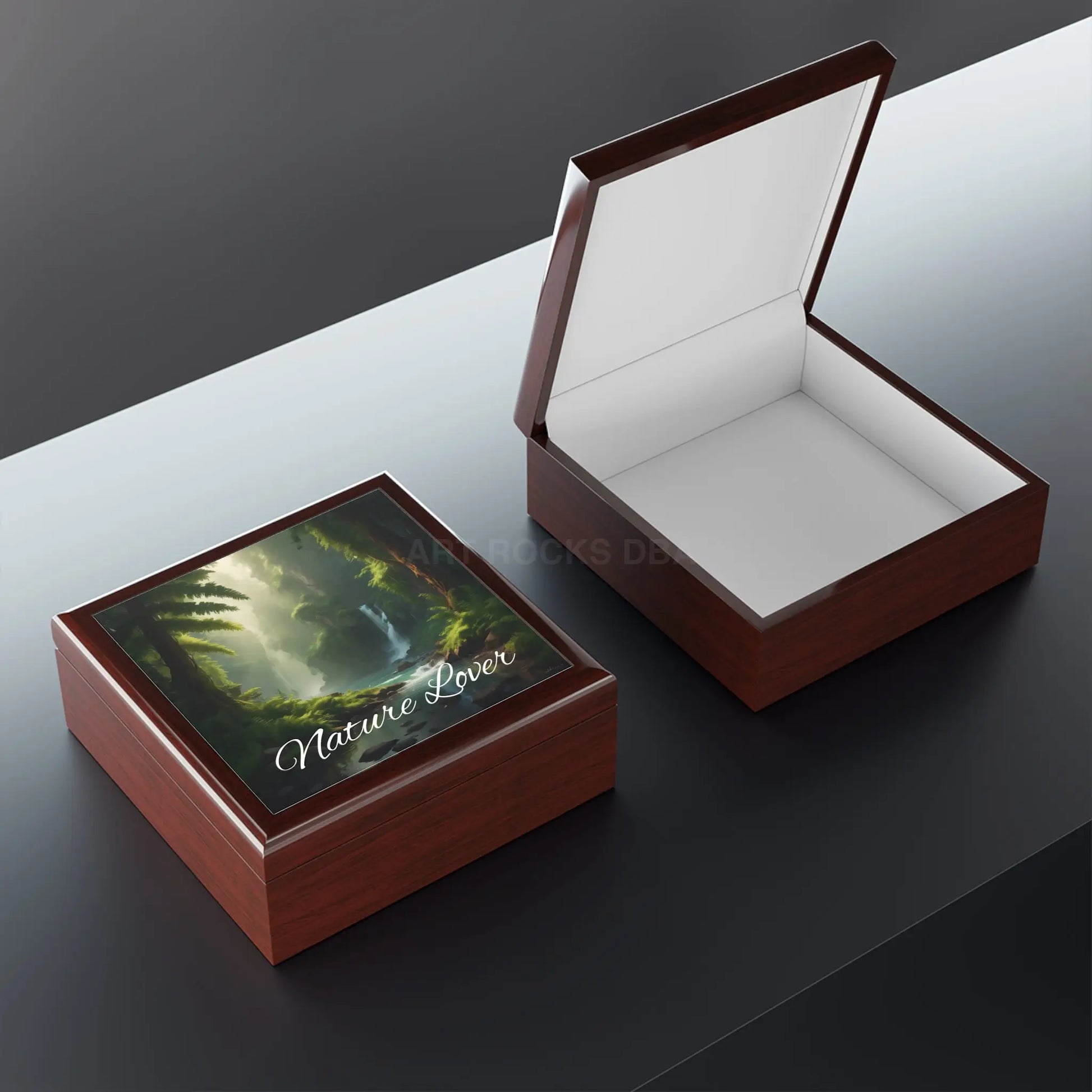 Jewelry Box - Nature Lover Scenic Waterfall Keepsake - Home Decor