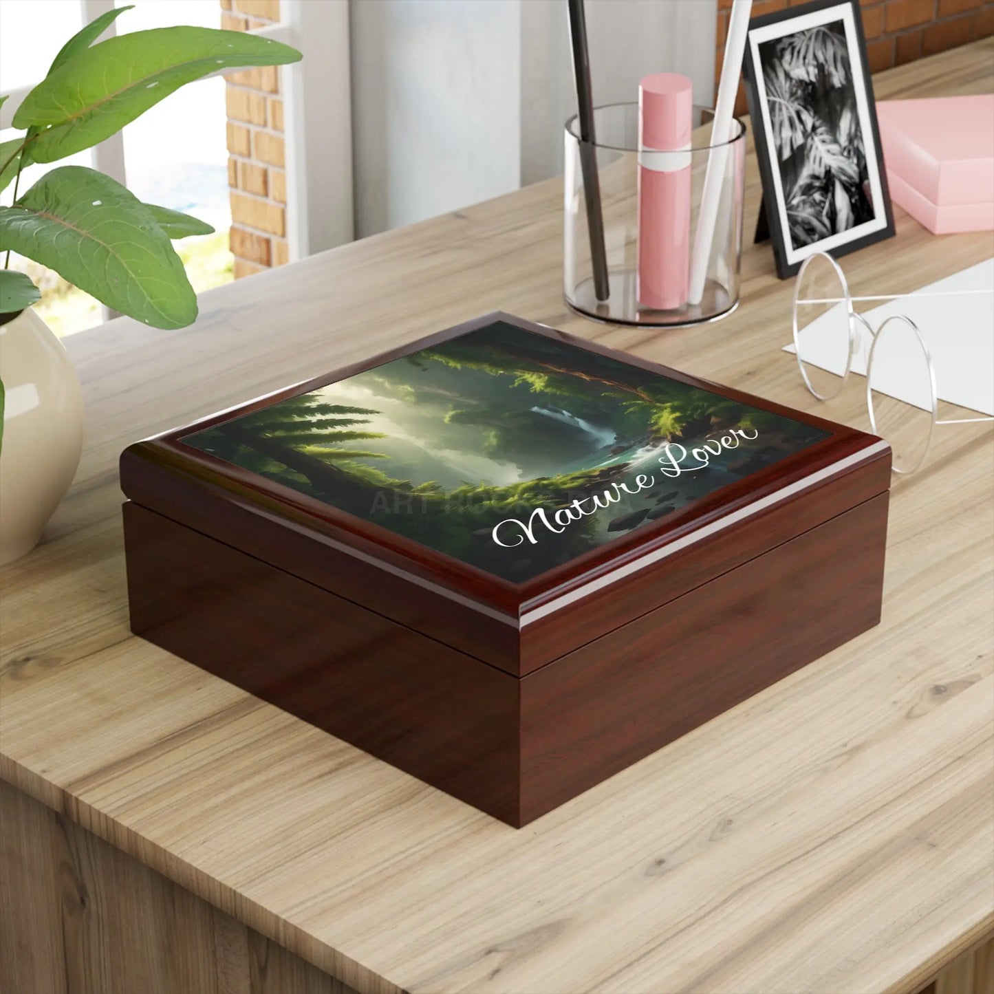 Jewelry Box - Nature Lover Scenic Waterfall Keepsake - Home Decor