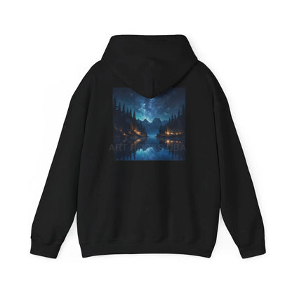 Lake at Night Hoodie - Cozy Unisex Sweatshirt Perfect for Art Lovers Warm Gifts for Artists Casual Style for Every