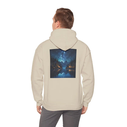 Lake at Night Hoodie - Cozy Unisex Sweatshirt Perfect for Art Lovers Warm Gifts for Artists Casual Style for Every