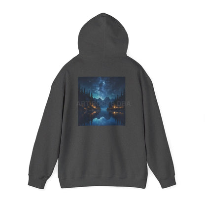 Lake at Night Hoodie - Cozy Unisex Sweatshirt Perfect for Art Lovers Warm Gifts for Artists Casual Style for Every